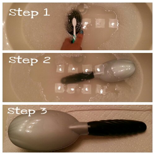 how to clean oval brushes